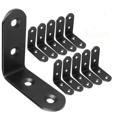 small black metal l brackets|1 2 inch l brackets.